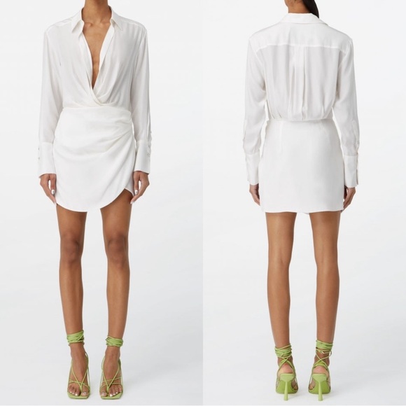 Naha Mandarin – Draped Silk Mini Dress